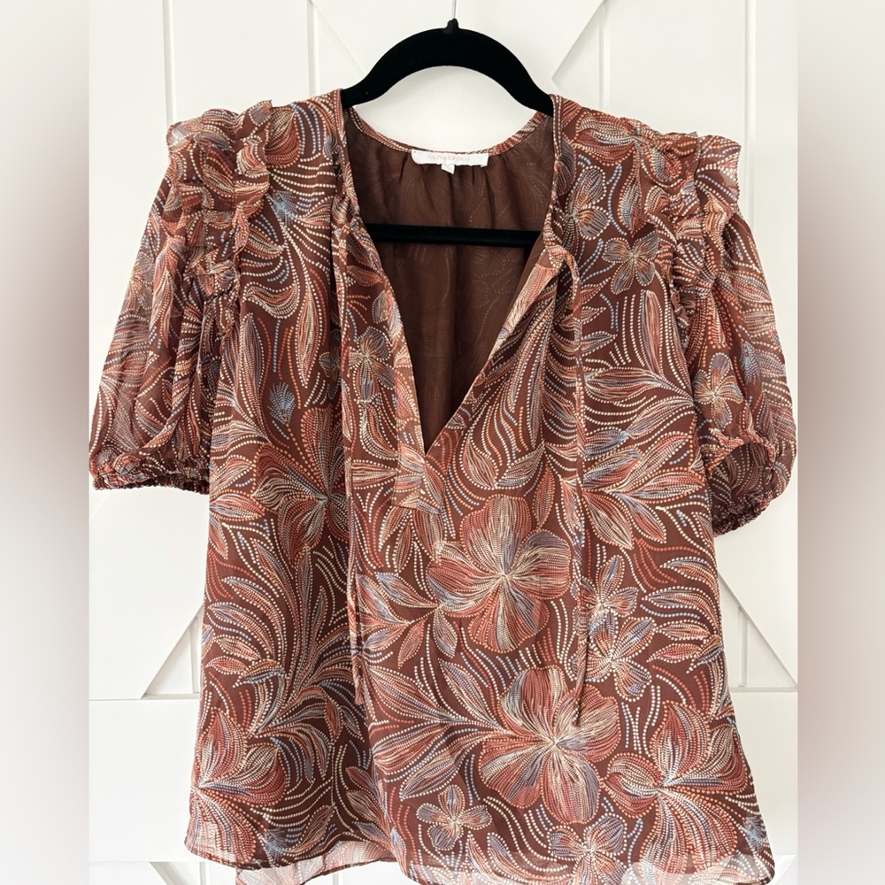 Floral Brown Women's Top